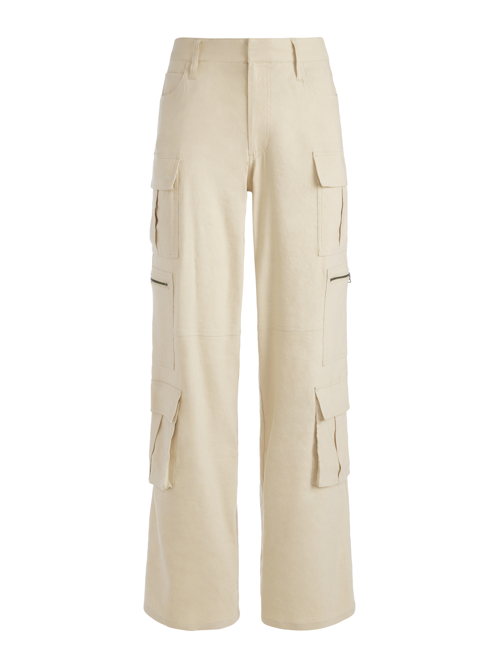 Cay Baggy Cargo Linen Pant In Natural | Alice And Olivia