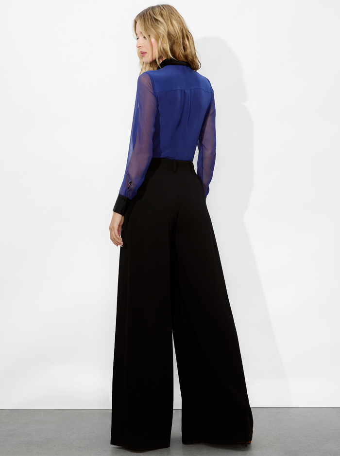 BRADY SILK BLOUSE - MIDNIGHT BLUE image 2 - Alice And Olivia