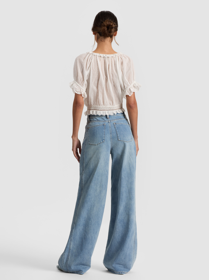 MCLAINE PUFF SLEEVE BLOUSE - OFF WHITE image 2 - Alice And Olivia