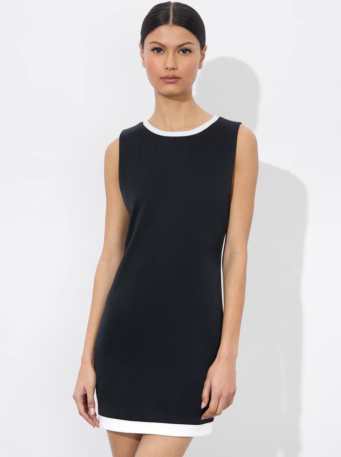 WYNELL MINI DRESS - BLACK/OFF WHITE image 3 - Alice And Olivia