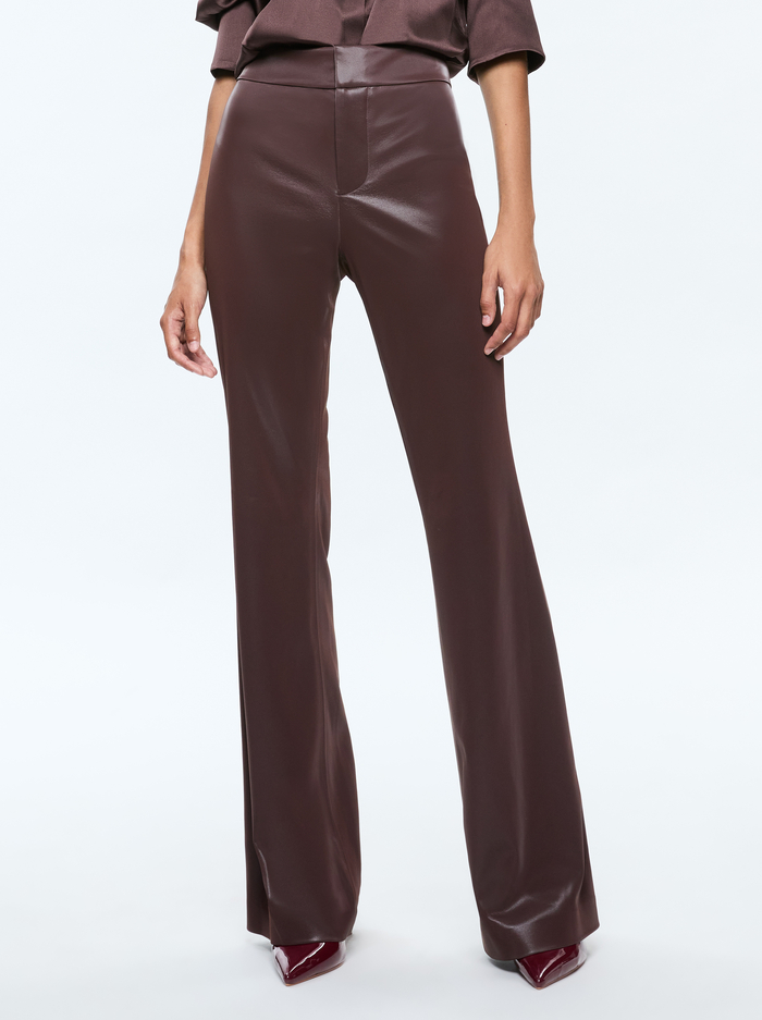ANDREW VEGAN PANT - ESPRESSO - Alice And Olivia