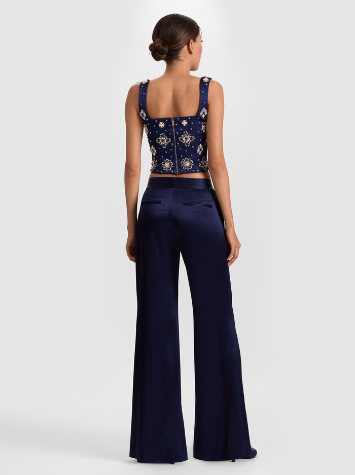 SHANE WIDE LEG PANT - MIDNIGHT BLUE image 2 - Alice And Olivia
