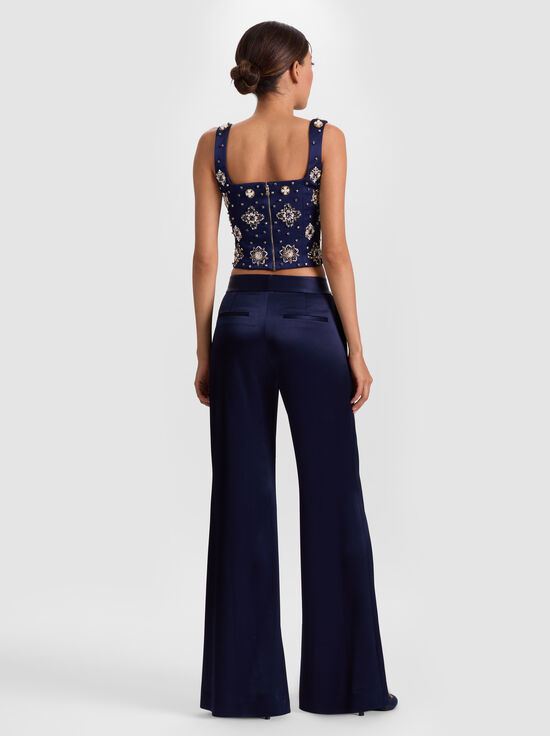 MIDNIGHT BLUE-SHANE WIDE LEG PANT