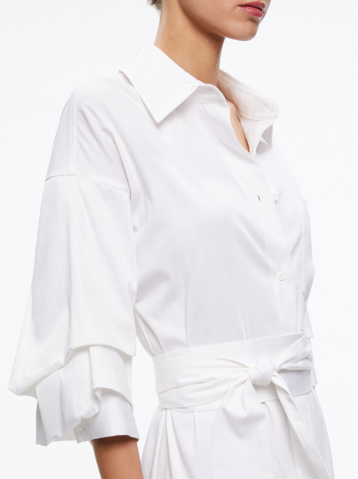 TANIKA BUTTON FRONT MAXI DRESS - WHITE image 3 - Alice And Olivia