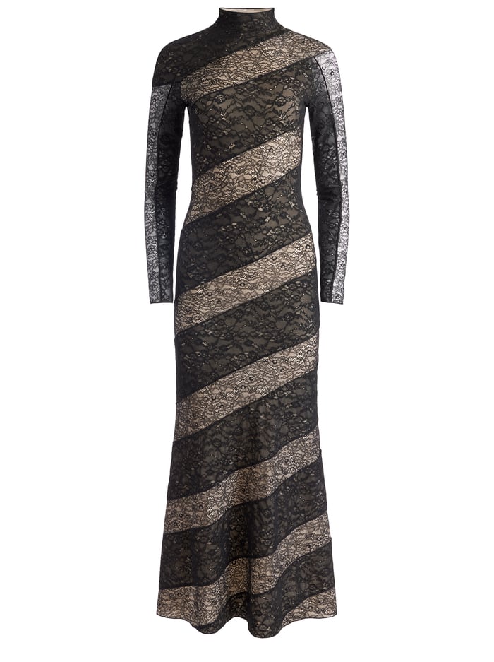 DELORA LACE PANELED DRESS - BLACK image 6 - Alice And Olivia