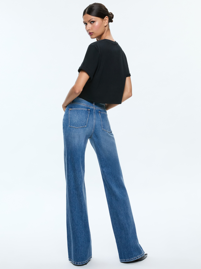 MAXIE CROPPED TEE - BLACK/MULTI image 2 - Alice And Olivia
