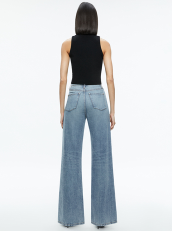 BLACK-TONITA RIBBED TANK