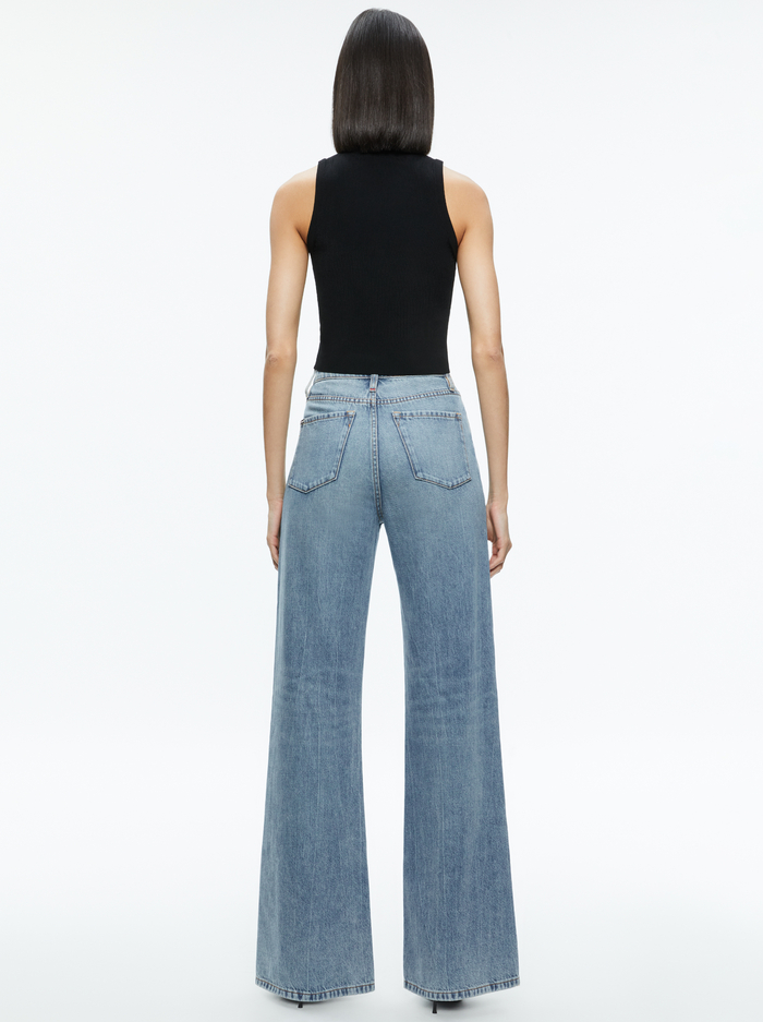 TONITA RIBBED TANK - BLACK image 1 - Alice And Olivia