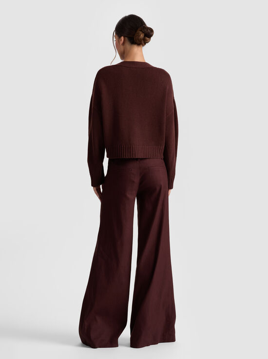 MOCHA-ATTICUS CASHMERE CARDIGAN