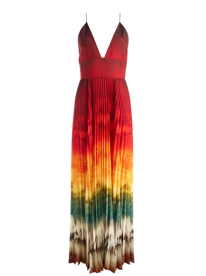 LAUREN PLEATED MAXI DRESS - CRYSTAL TIE DYE image 6 - Alice And Olivia