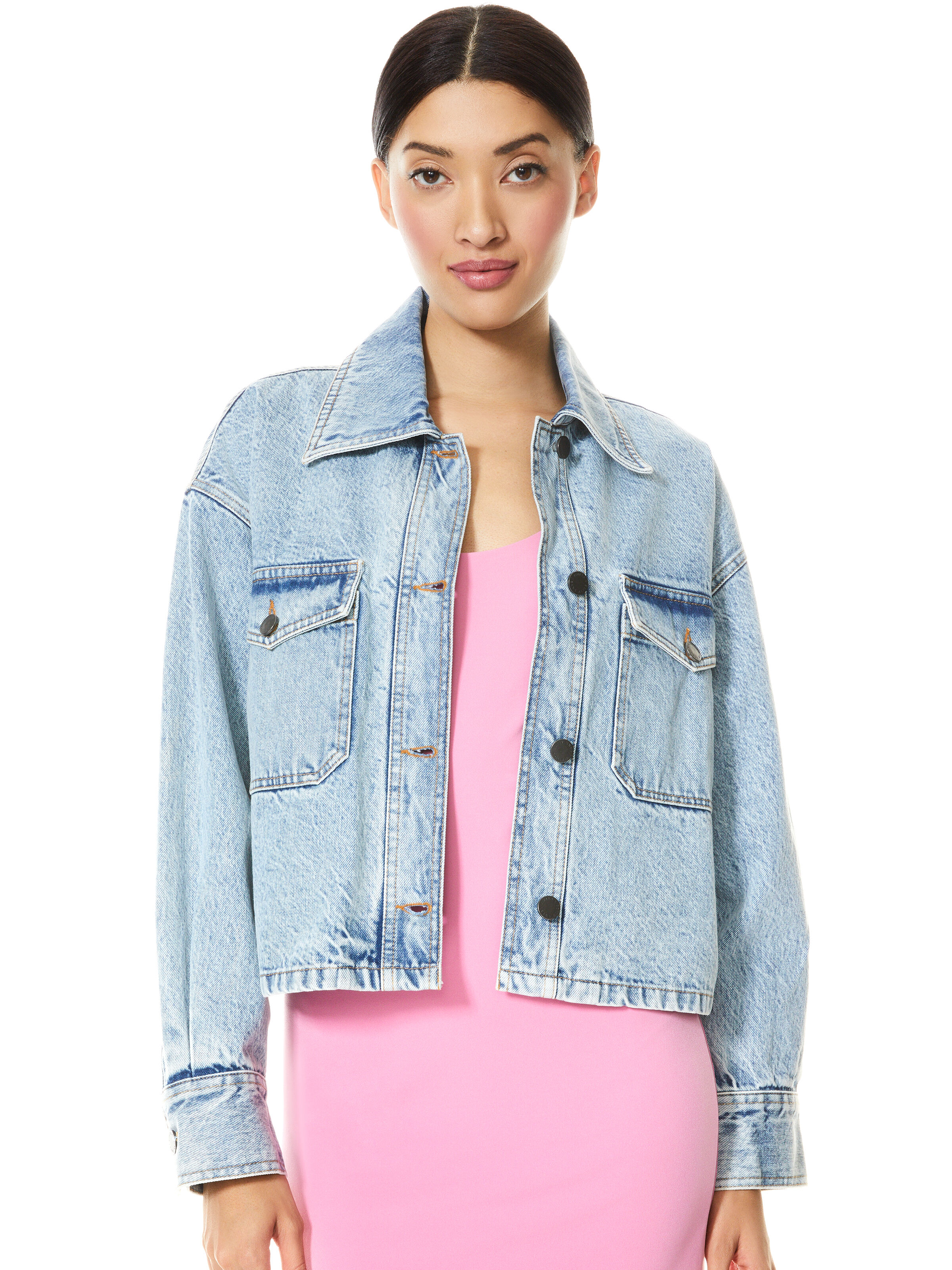 alice and olivia cropped jacket