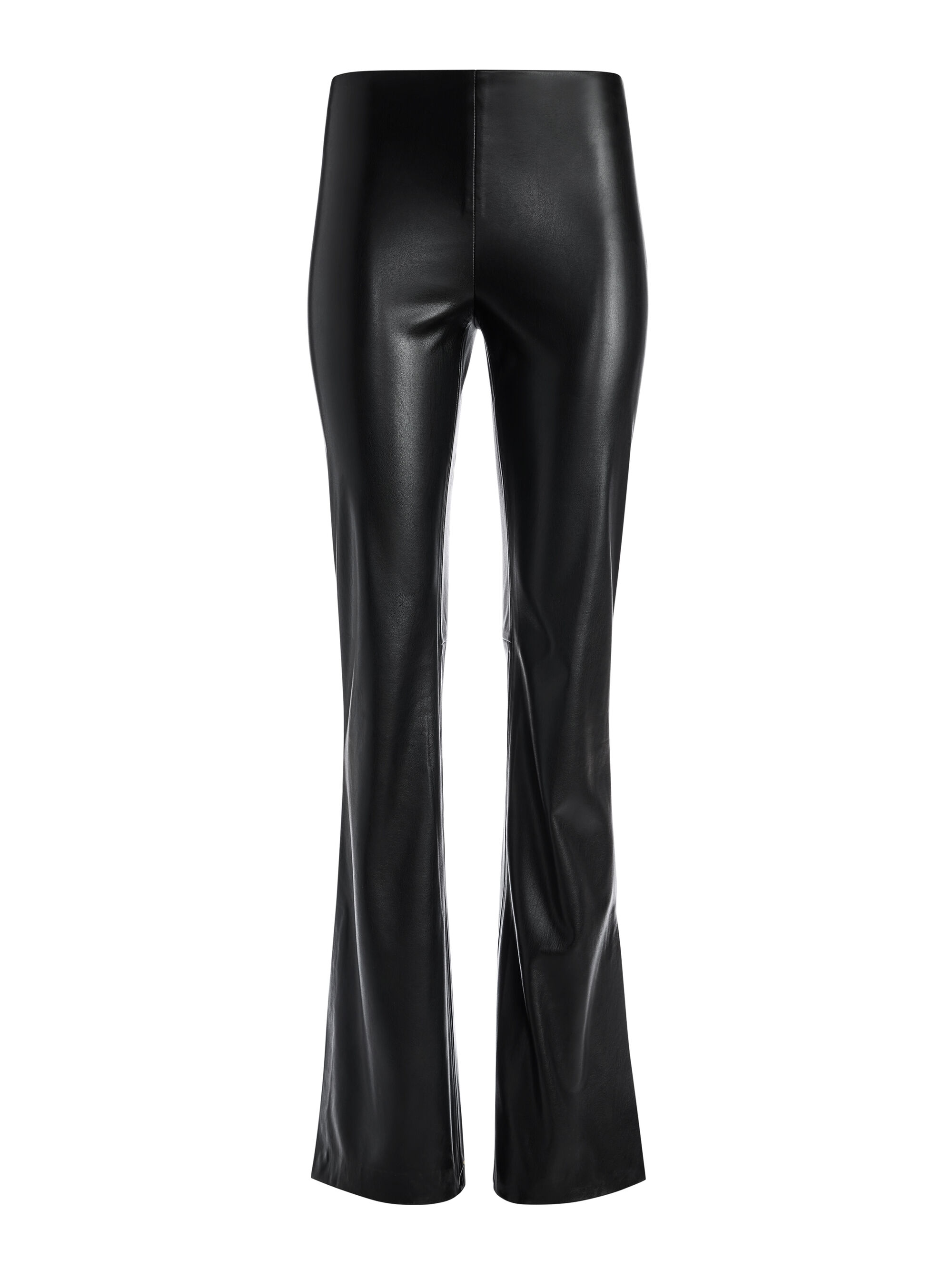 Eva Silk Side Slit Pant - Eggplant