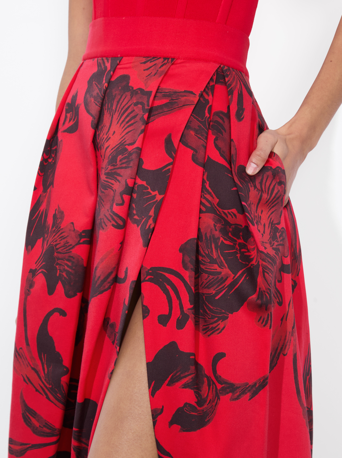 MARGARITE BALLGOWN SKIRT - PHILOSOPHY BRIGHT RUBY image 3 - Alice And Olivia