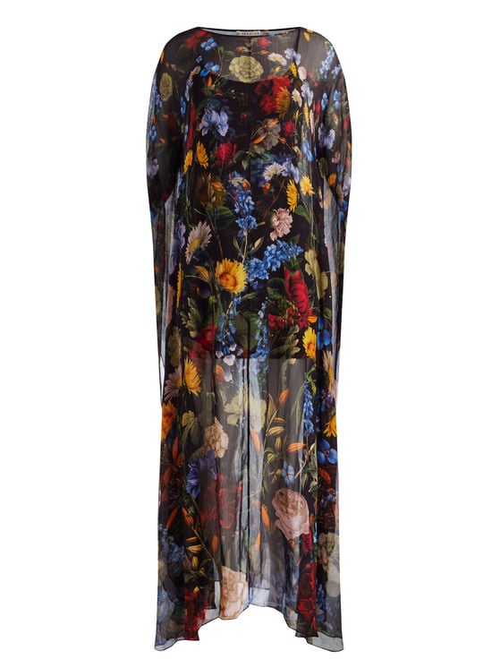 SOCIAL HOUR BLACK-LINN CAPE MAXI DRESS