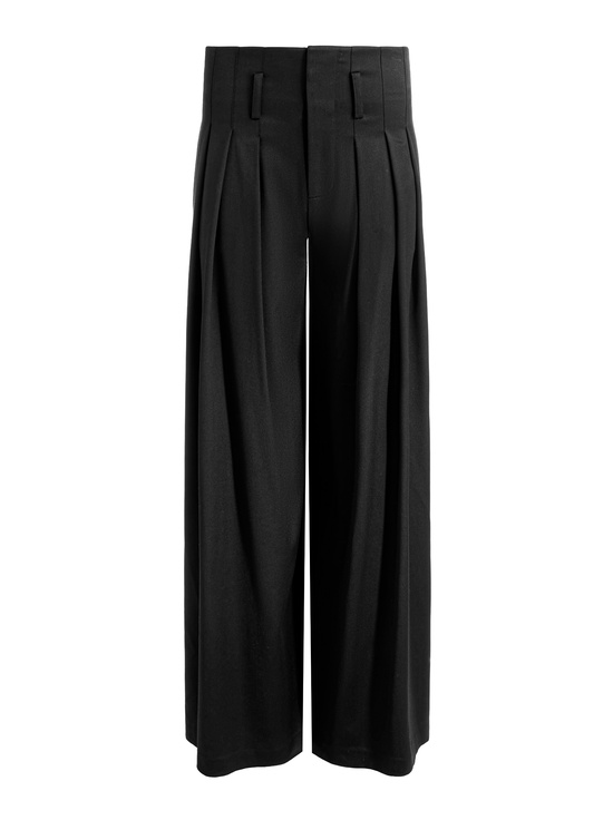 BLACK-BENSON WOOL PLEATED PANT