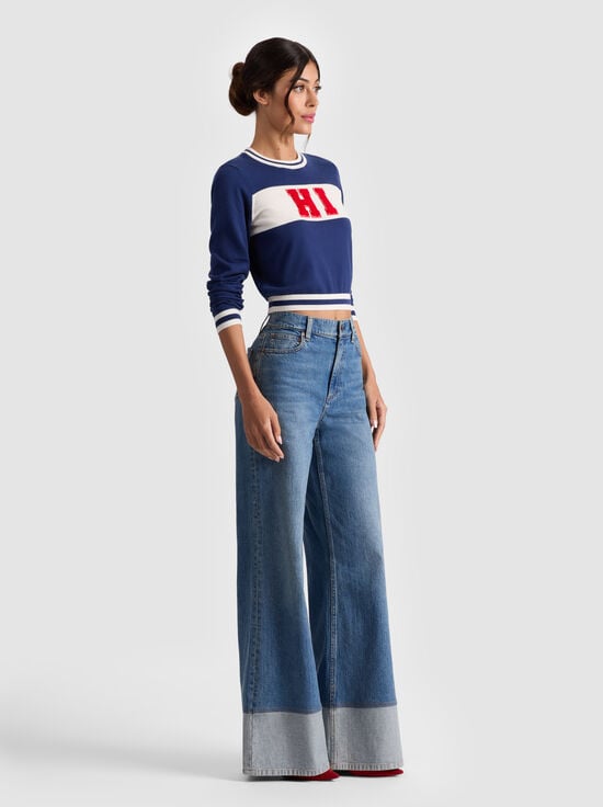 INDIGO/MULTI-CAROLANN PULLOVER