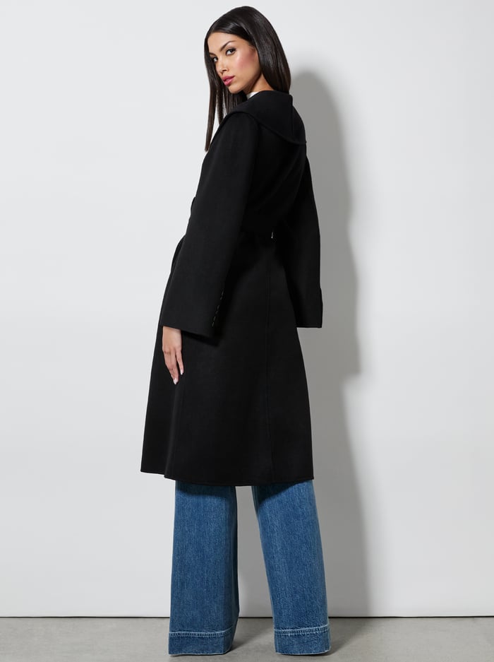 MARCELENE MIDI COAT - BLACK image 2 - Alice And Olivia