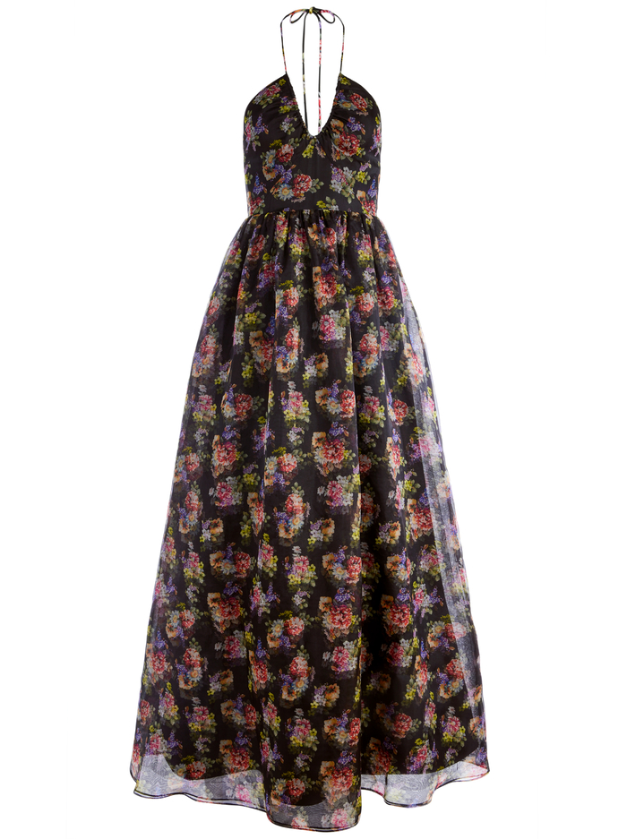 SAORI PRINCESS GOWN - MAGNOLIA FLORAL BLACK image 5 - Alice And Olivia