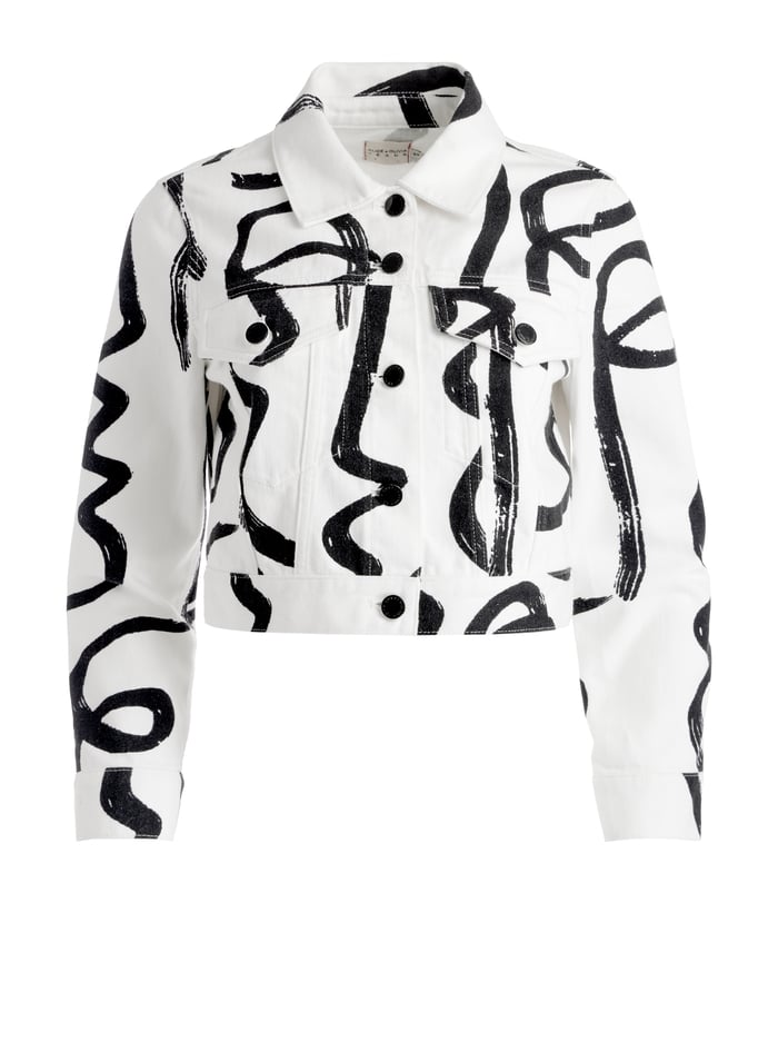 A+O X KOKETIT CHLOE BOXY CROPPED JACKET - AROUND THE WORLD image 5 - Alice And Olivia