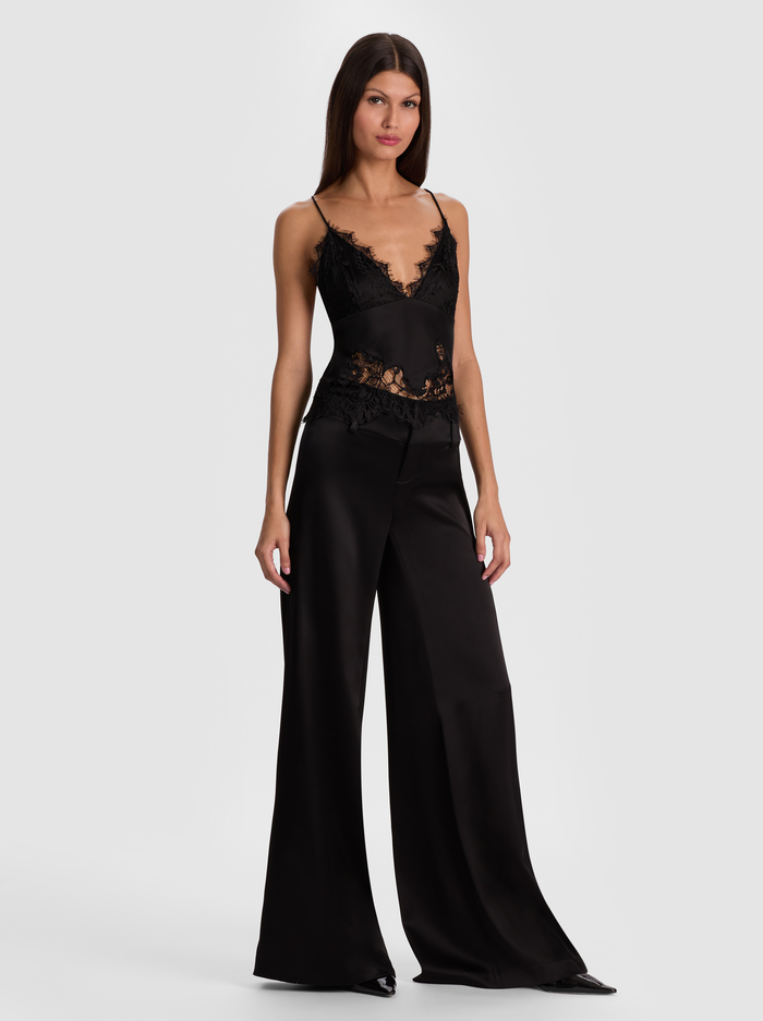 CLAUDIA LACE SLIP TOP - BLACK/BLACK image 4 - Alice And Olivia