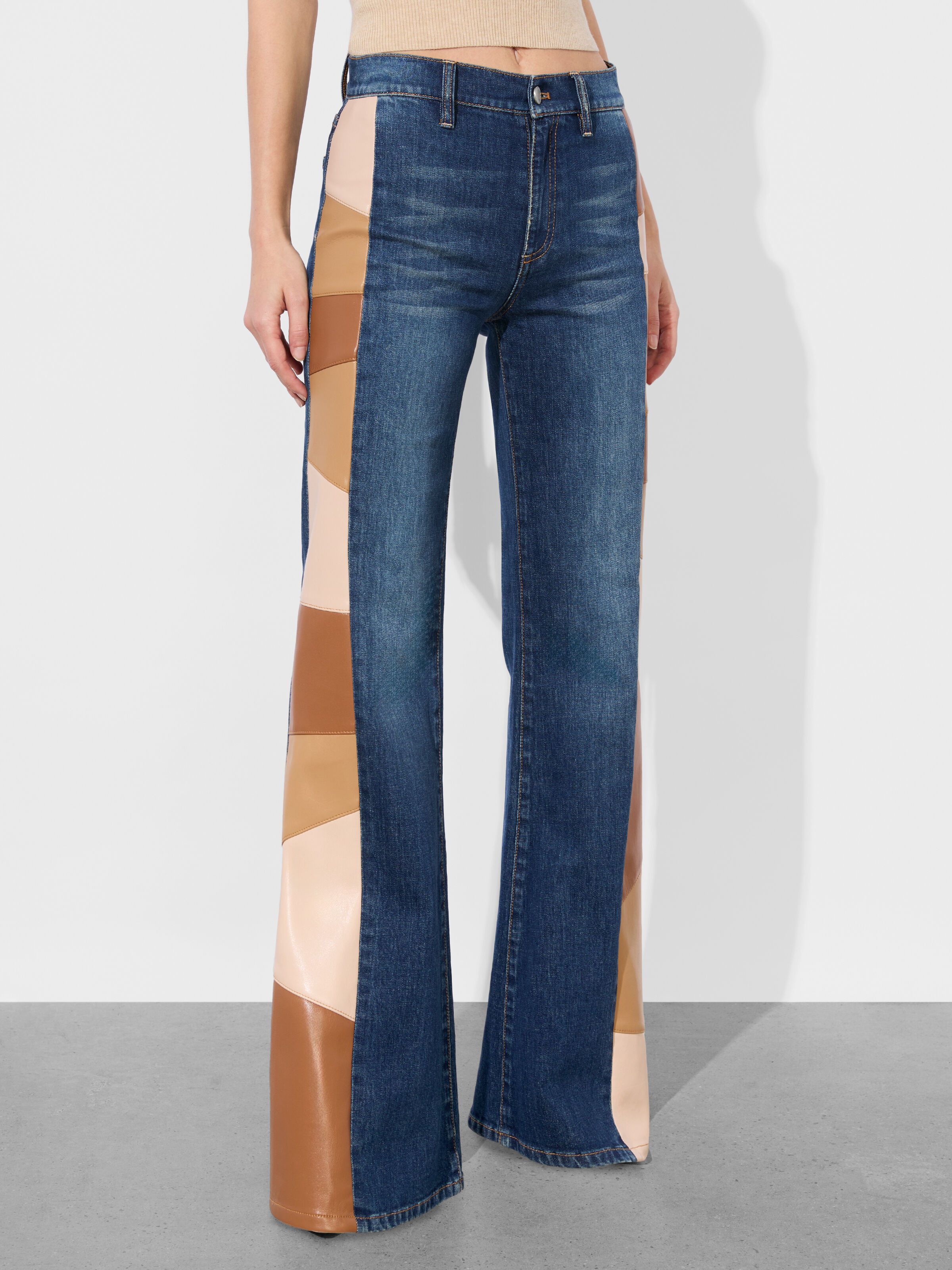 Double Waist Cool Jean In Brooklyn Blue | Alice + Olivia