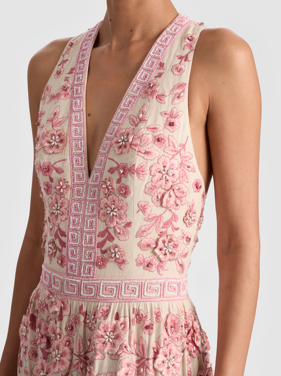 DUSTY ROSE/BISCOTTI-MAGDALENA MAXI GOWN