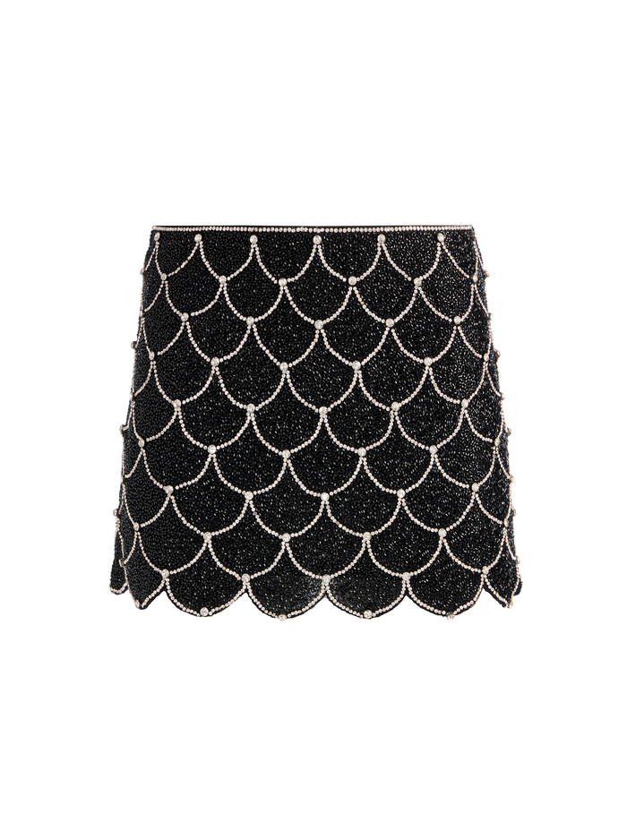 RUBI EMBELLISHED MINI SKIRT - BLACK/SILVER image 6 - Alice And Olivia
