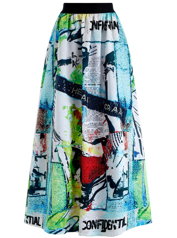 A+O X BASQUIAT TINA EMBELLISHED MAXI SKIRT - CONFIDENTIAL image 5 - Alice And Olivia