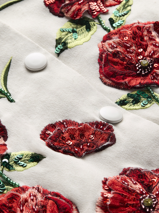 SUMMER POPPY-KERI EMBELLISHED VARSITY JACKET