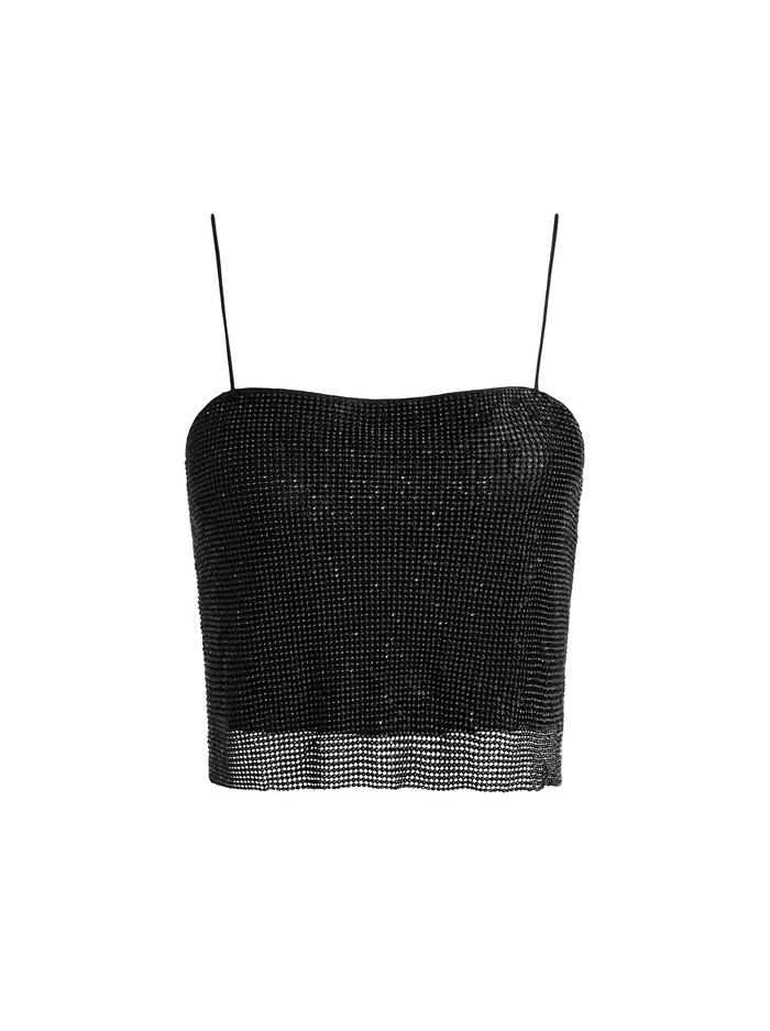 GRAZI CHAINMAIL TOP - BLACK image 5 - Alice And Olivia