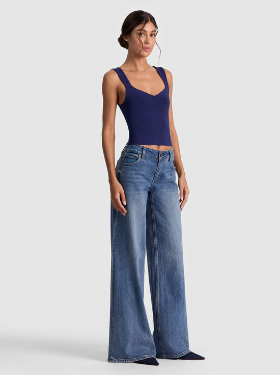 MIDNIGHT BLUE-EDIN SWEETHEART TANK