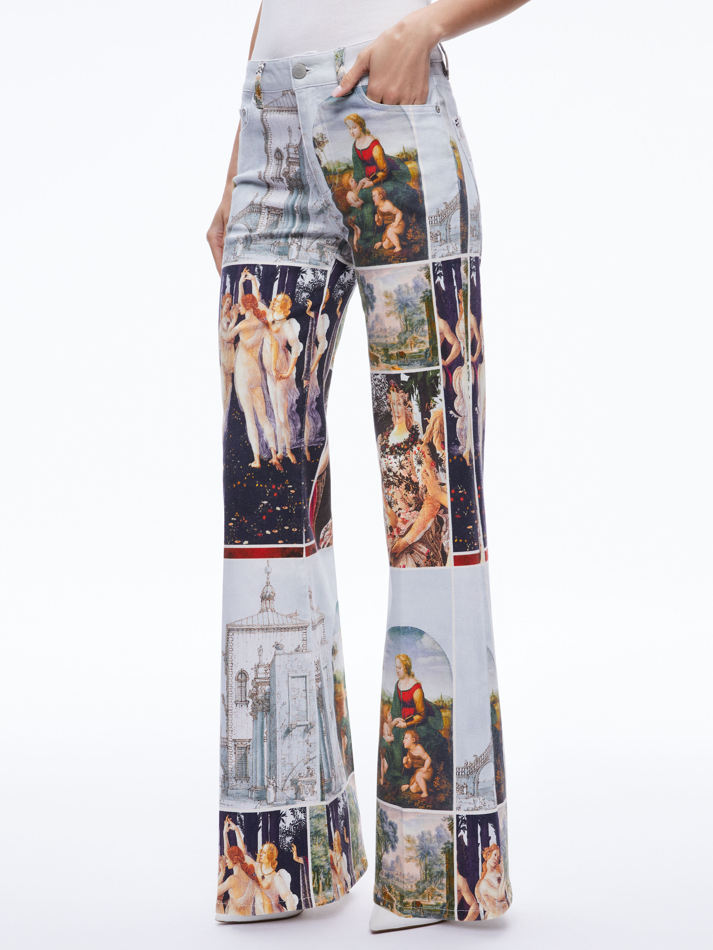 アメリヴィンテージ AUDREY WIDE PANTS 水彩 風景画