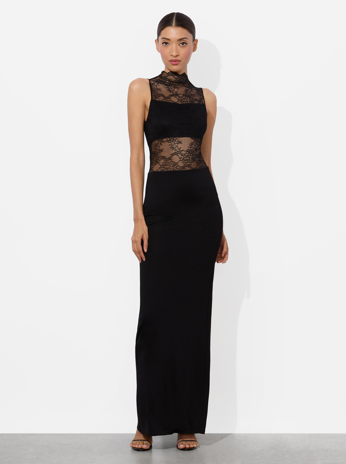 NICHOL LACE MAXI DRESS - BLACK image 4 - Alice And Olivia