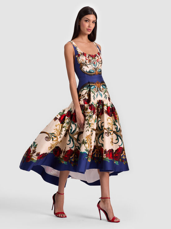 GILDED ROSE-DIANA STRUCTURED MIDI DRESS