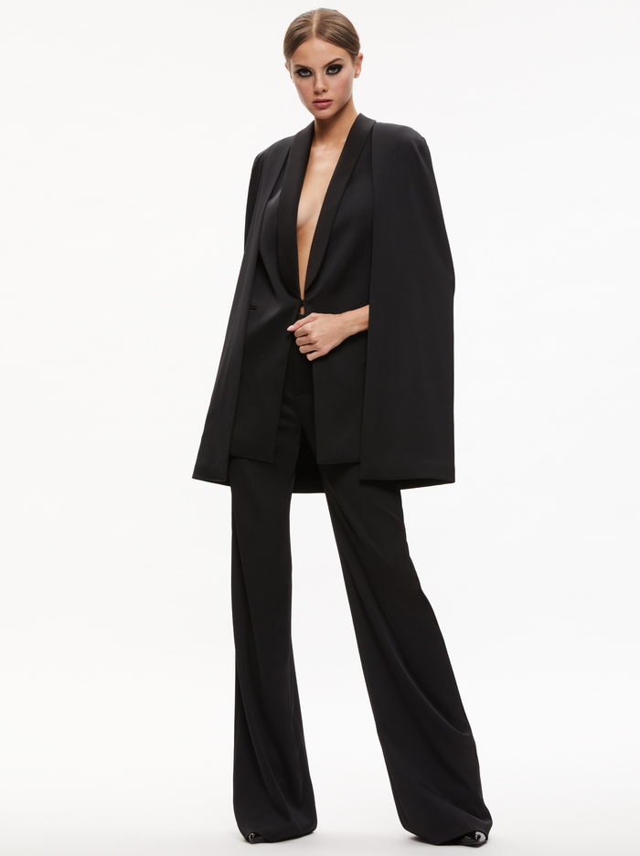 MERRIE SHAWL COLLAR CAPE VEST - BLACK image 1 - Alice And Olivia