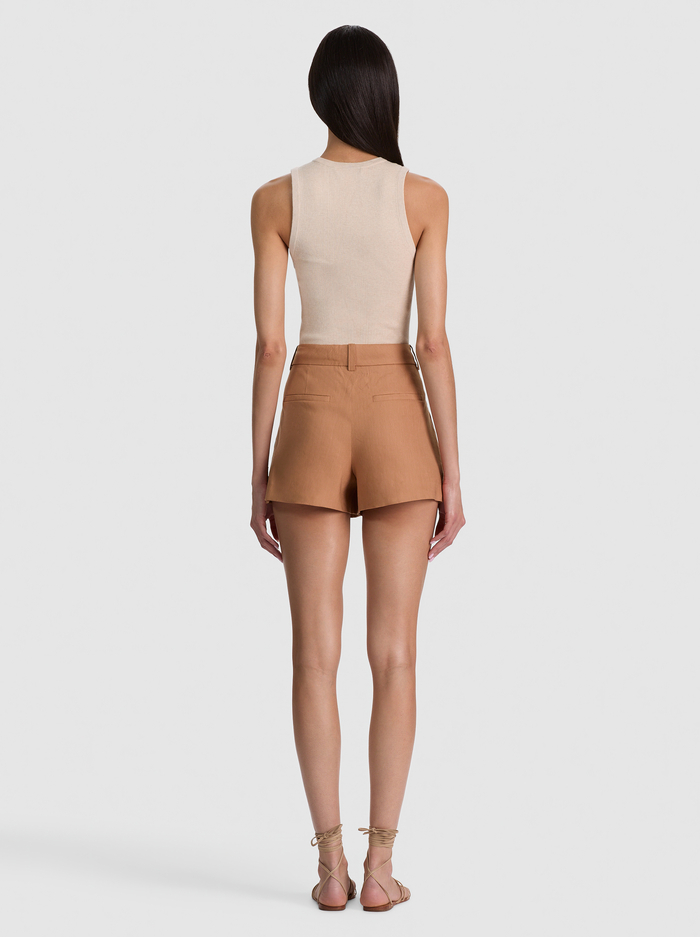 BLAIRE PLEATED SHORT - TAN image 2 - ALICE + OLIVIA