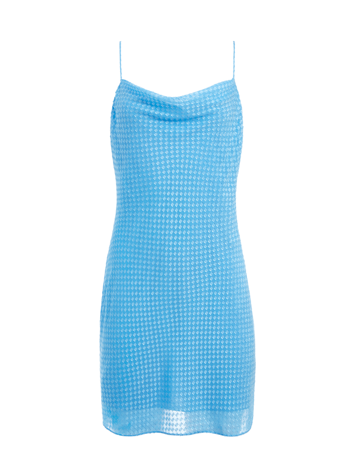 HARMONY DRAPEY MINI SLIP DRESS - PARADISE image 1 - Alice And Olivia