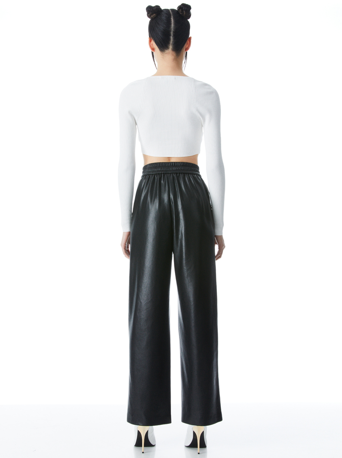BENNY BAGGY PULL UP PANT - BLACK image 1 - ALICE + OLIVIA