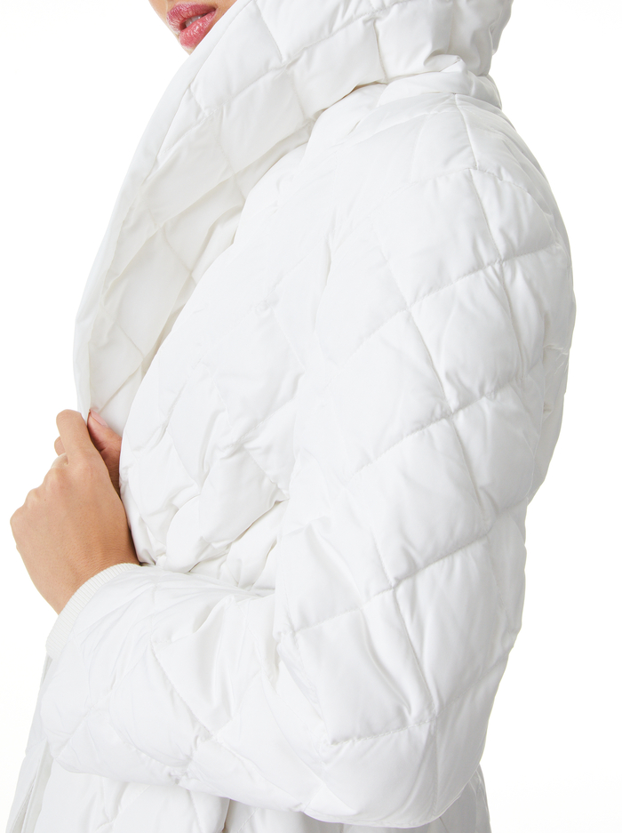 HELENA SHAWL COLLAR MAXI PUFFER - OFF WHITE image 3 - Alice And Olivia