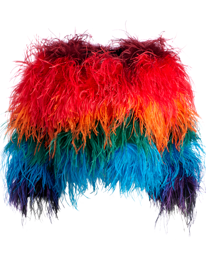 KIDMAN FEATHERED JACKET - MULTI image 5 - Alice And Olivia