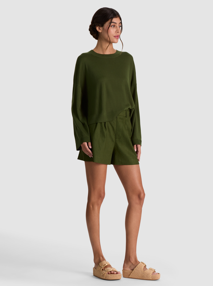 MARGIE WOOL PULLOVER - DARK FERN image 4 - ALICE + OLIVIA