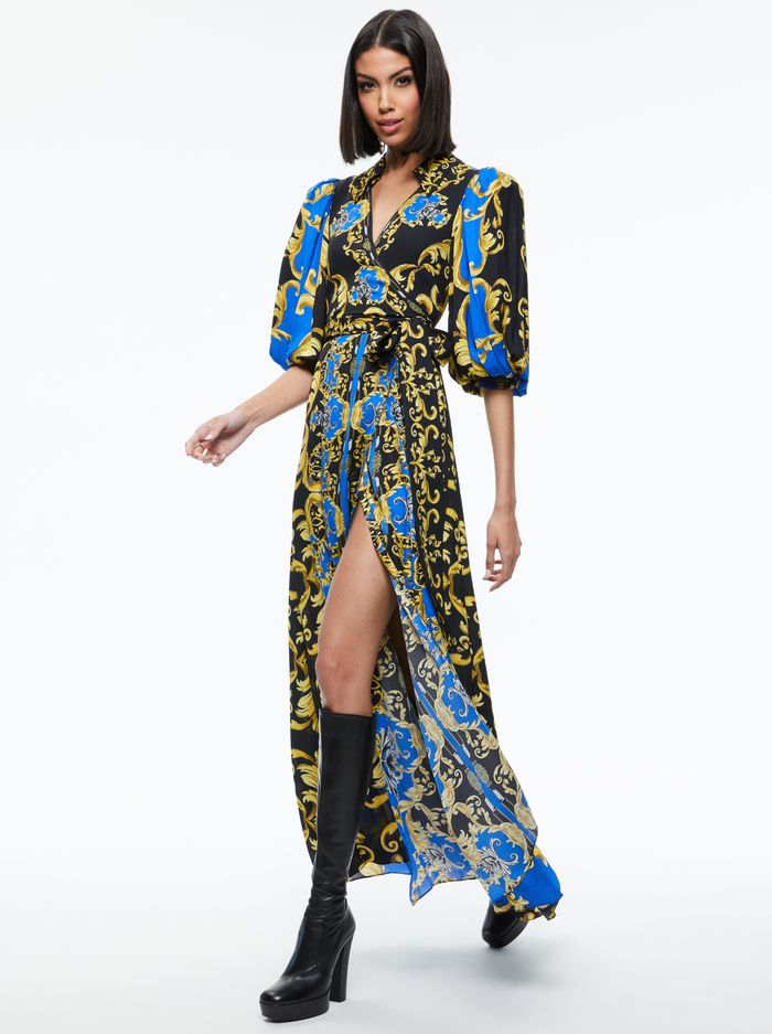 ALISA WRAP MAXI SHIRT DRESS - REGAL ROMANCE SAPPHIRE image 2 - Alice And Olivia