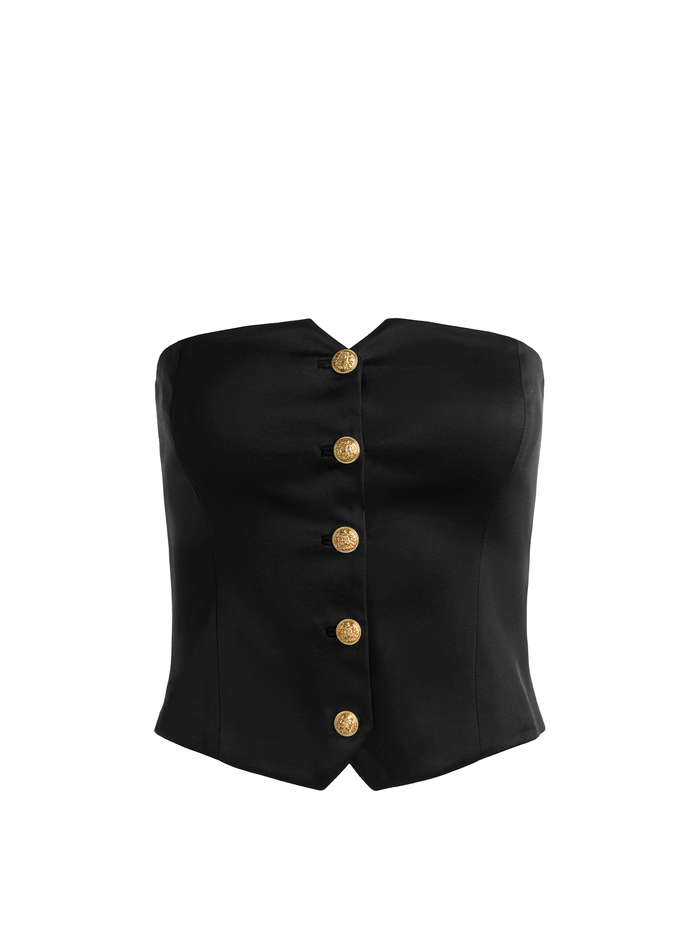 KELCEY STRAPLESS VEST - BLACK image 5 - ALICE + OLIVIA