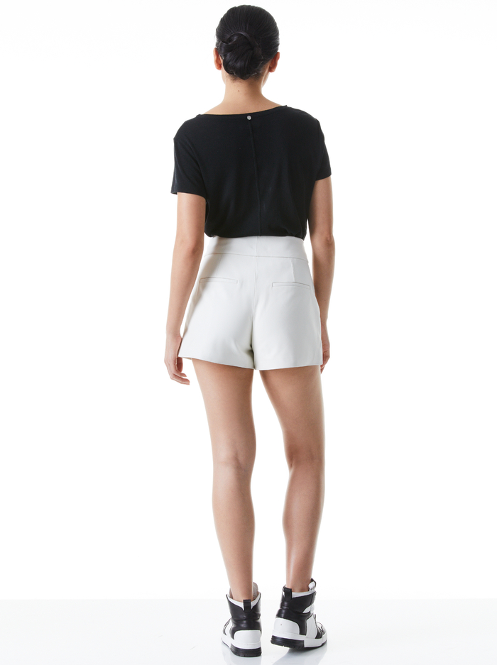 CADY LEATHER SHORT - WHITE image 1 - Alice And Olivia