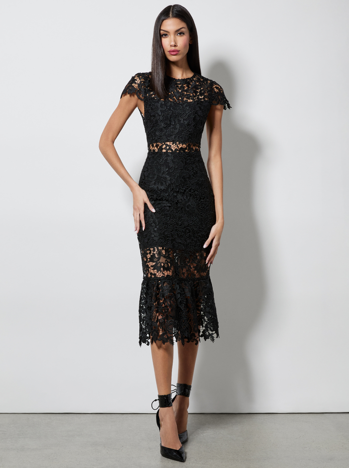 CLOVER OPEN BACK DRESS - BLACK image 2 - Alice And Olivia