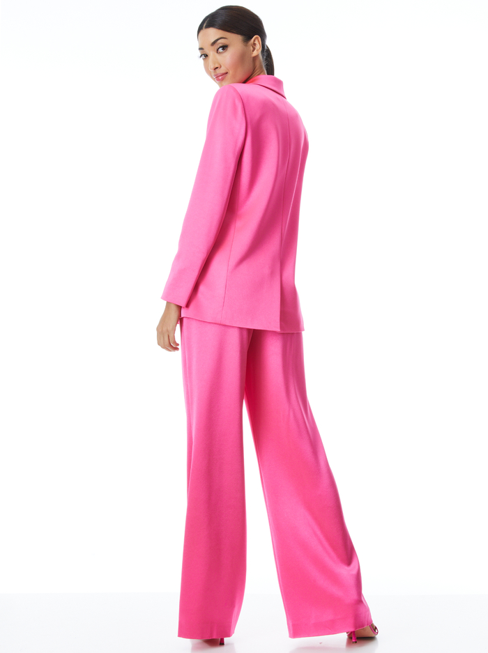 JUSTIN BUTTON FRONT BLAZER - WILD PINK image 1 - Alice And Olivia
