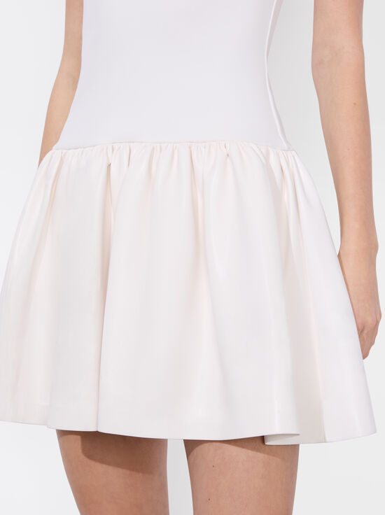 OFF WHITE-ELLA DROP WAIST MINI DRESS