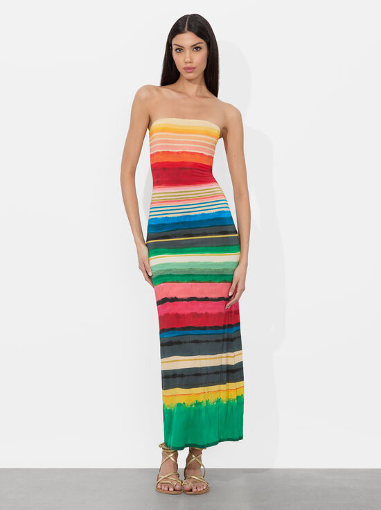 RAINBOW REEF-DELORA STRAPLESS MAXI DRESS
