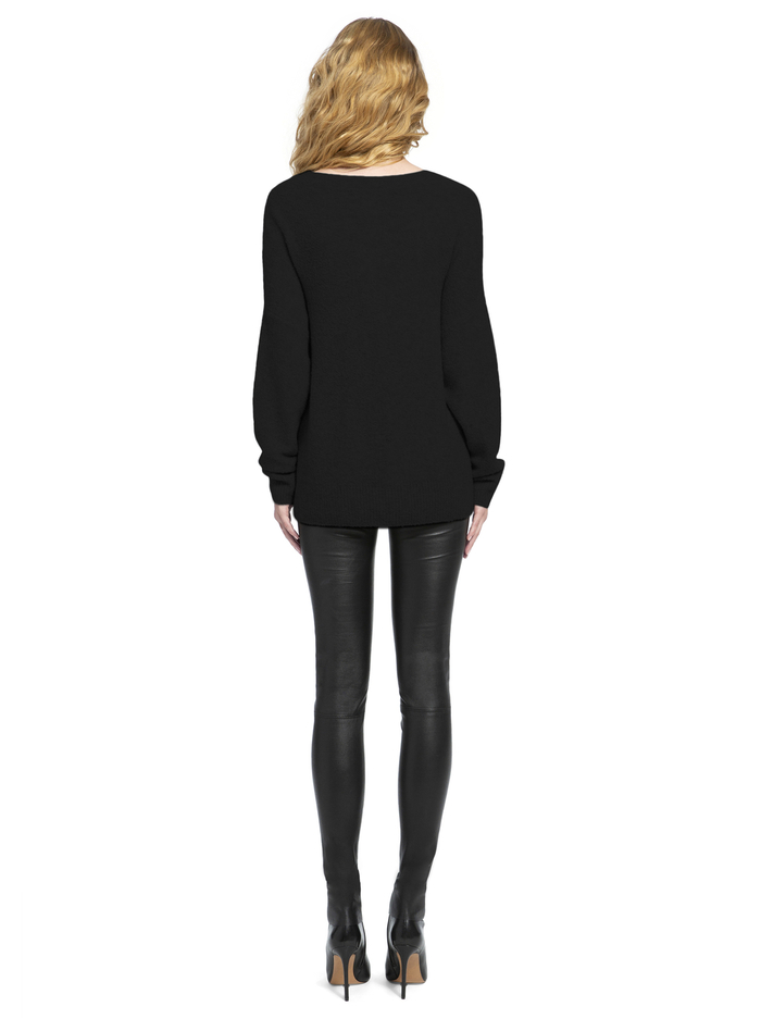 ROMA SLOUCHY PULLOVER - BLACK image 2 - Alice And Olivia