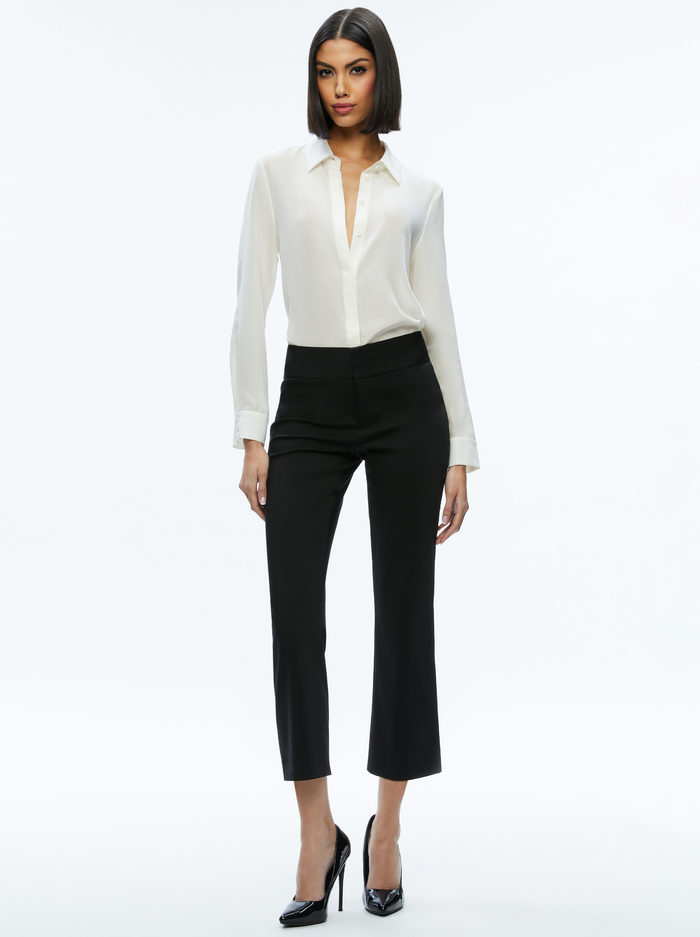STACEY LOW RISE KICK FLARE PANT - BLACK image 2 - Alice And Olivia